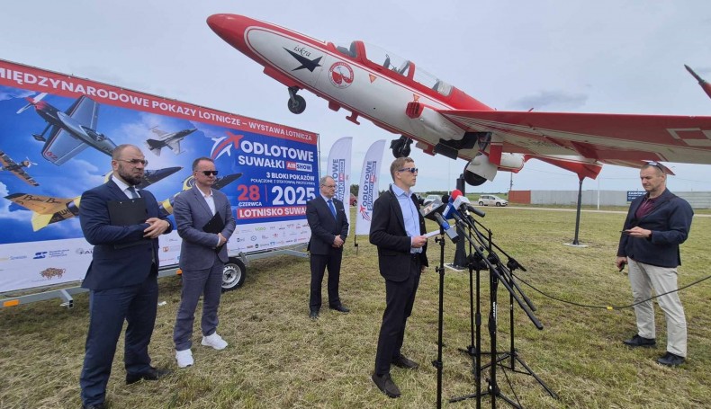 Konferencja prasowa zapowiadająca Odlotowe Suwałki Air Show 2025, 26.05.2025, fot. Areta Topornicka