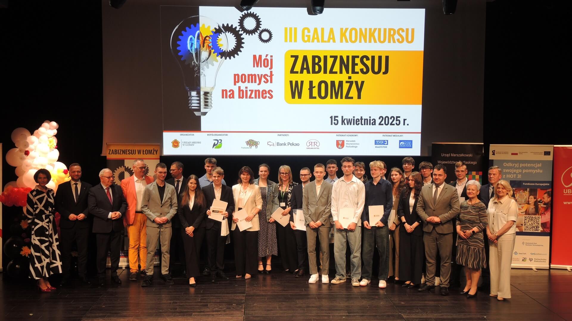 Gala konkursu "Mój pomysł na biznes. Zabiznesuj w Łomży", 15.04.2025, fot. Adam Dąbrowski